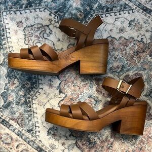 Women’s Boden Wood Sole Sandals